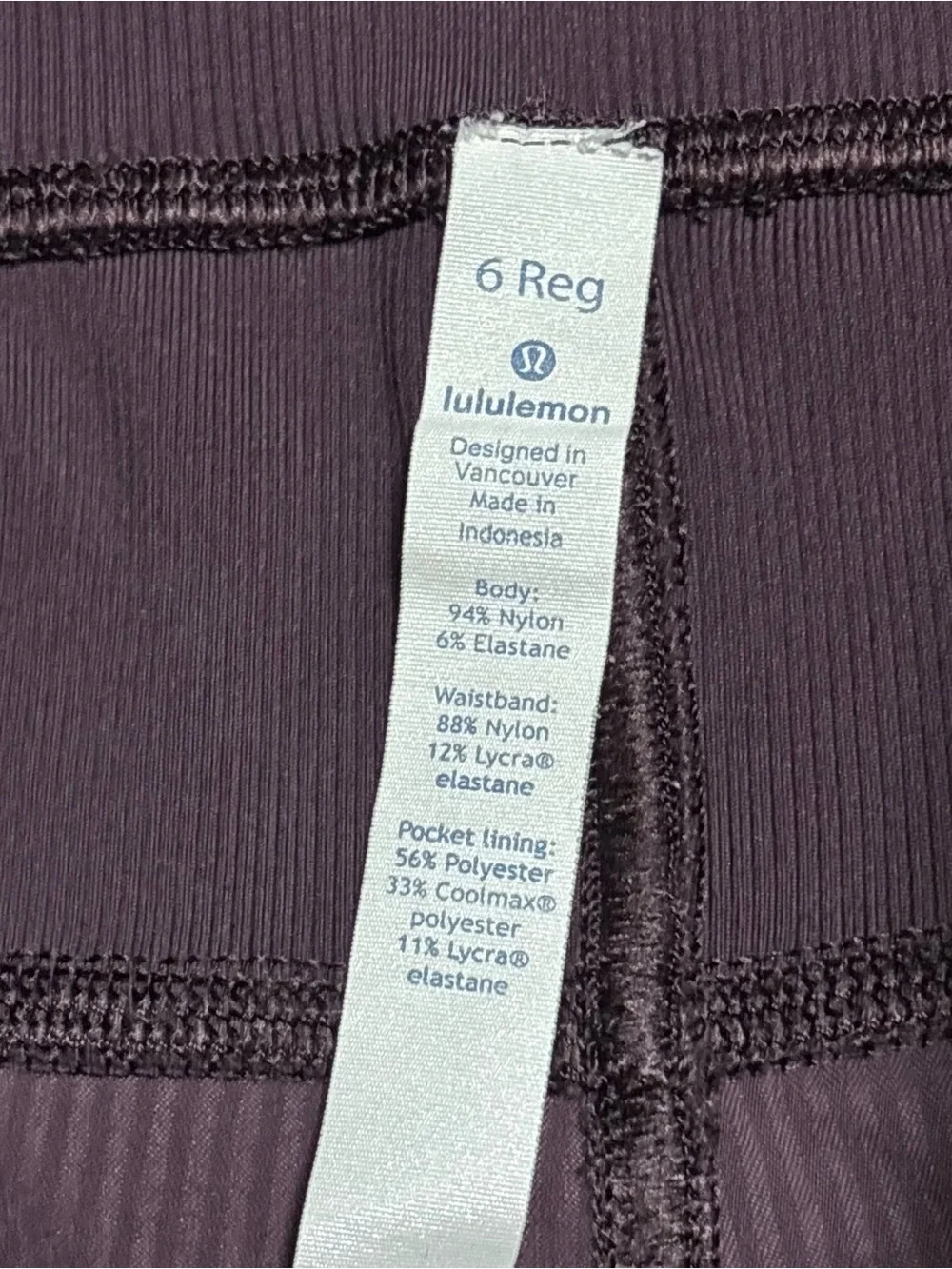 Lululemon Dance Studio Mid Rise Pants Women’s 6 Regular Plum Purple Swift Yoga